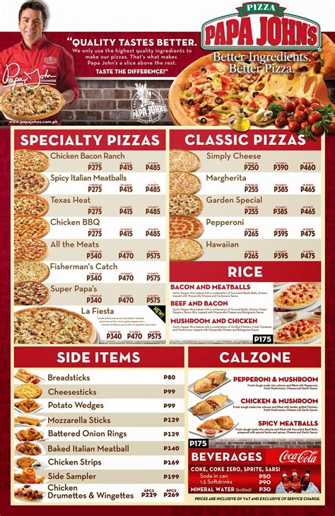 papa johns menu deals today|papa john's menu and specials.